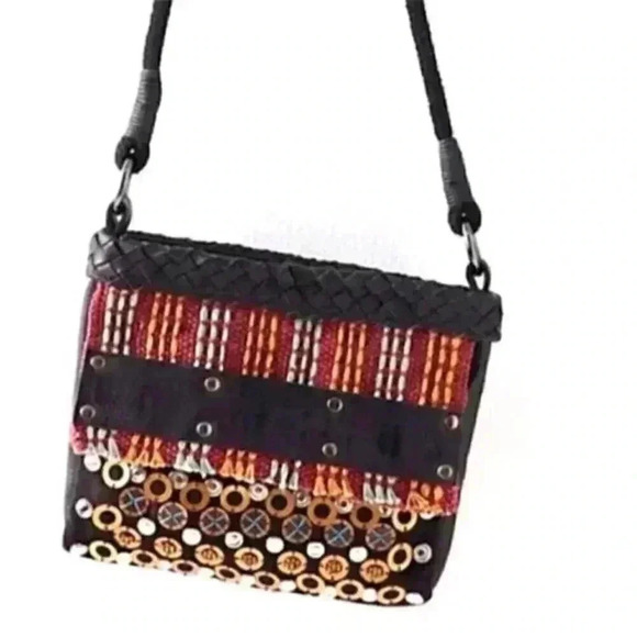 FREE PEOPLE BINA BLACK Embroidered crossbody bag - Picture 2 of 6